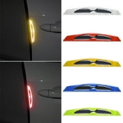 Taosunzt 4Pcs Car Door Bumper Strip Universal Anti collision Reflective Scratch Protector Door Edge Guards Trim Molding Strip Vehicle Supplies White